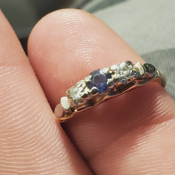18k saphire dimond ring - Picture 4 of 5